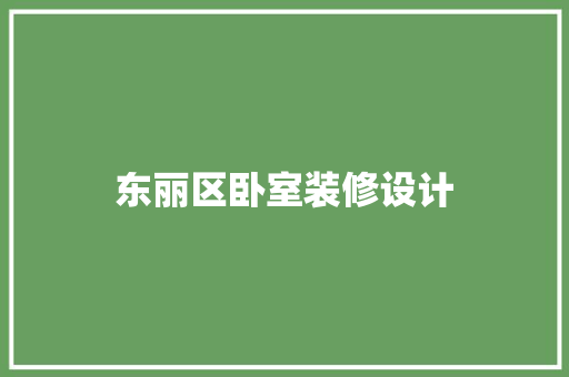 东丽区卧室装修设计