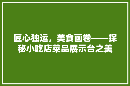 匠心独运，美食画卷——探秘小吃店菜品展示台之美  第1张