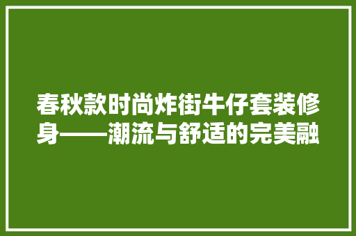 春秋款时尚炸街牛仔套装修身——潮流与舒适的完美融合