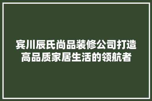 宾川辰氏尚品装修公司打造高品质家居生活的领航者