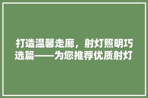 打造温馨走廊，射灯照明巧选篇——为您推荐优质射灯  第1张